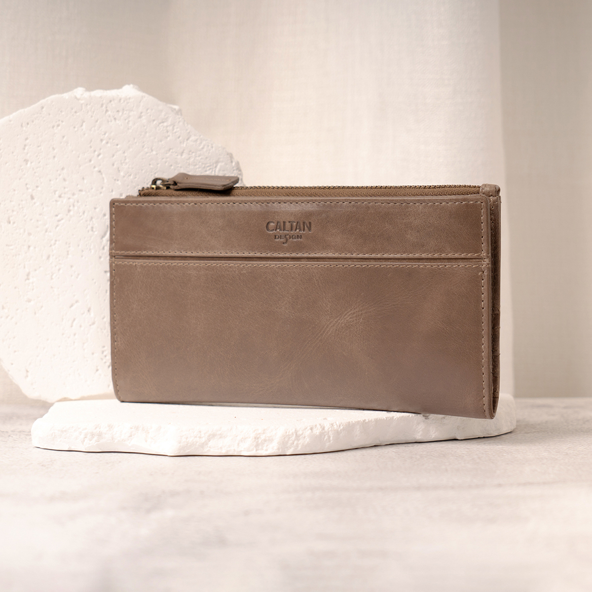 極致輕薄零錢袋真皮長夾-五色(075140)