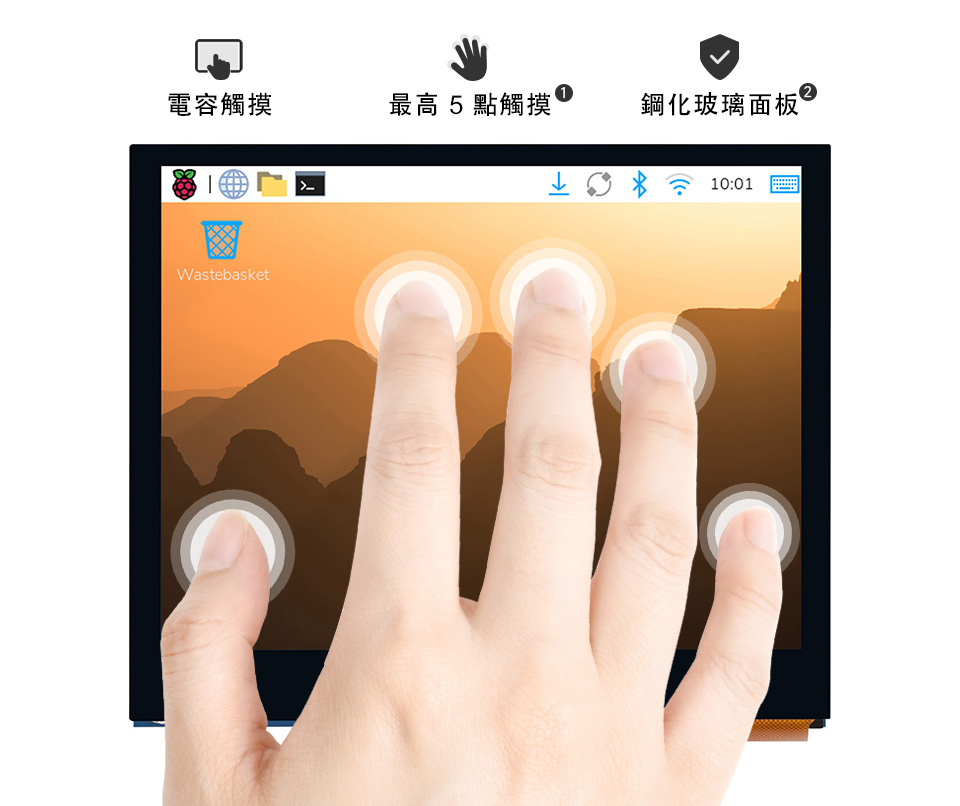 3.5吋 DSI 電容觸控 IPS 顯示模組 640x480,5點觸控