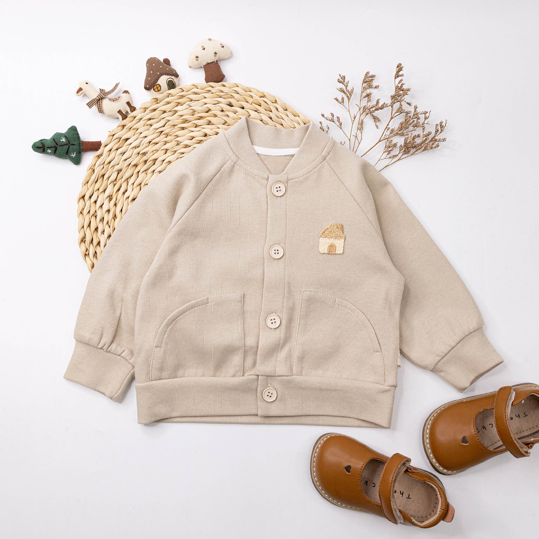 【H55035】童趣編織小房屋外套