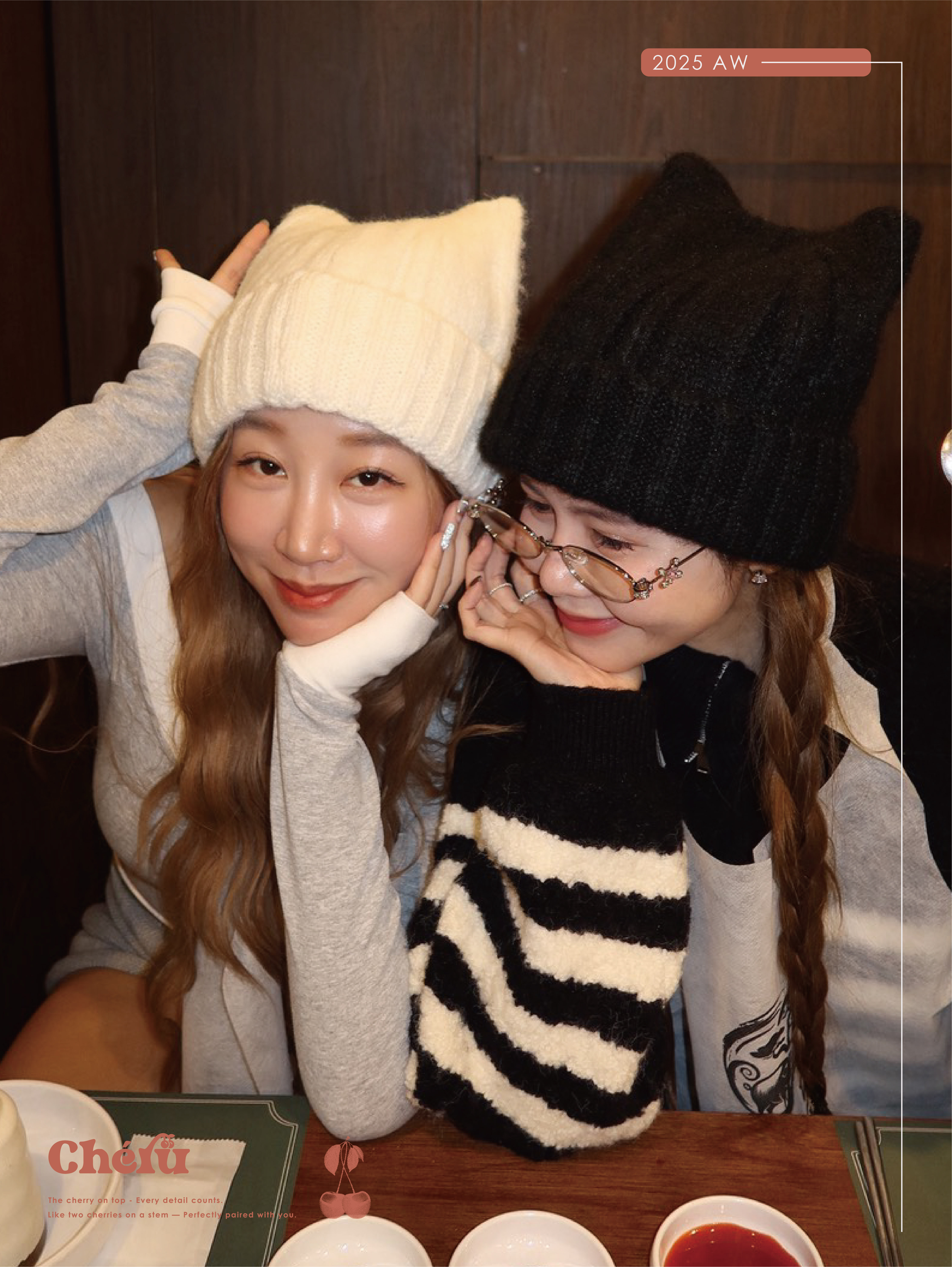 Chéru 貓咪毛帽 兩色