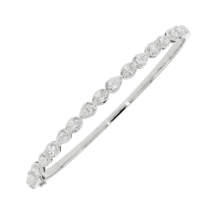 梨形及蛋形切割鑽石手鐲