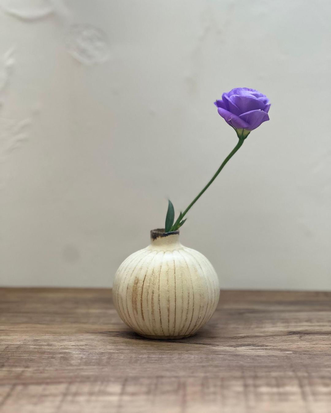 益子燒 手工陶器 圓形小花瓶｜職人 若林健吾