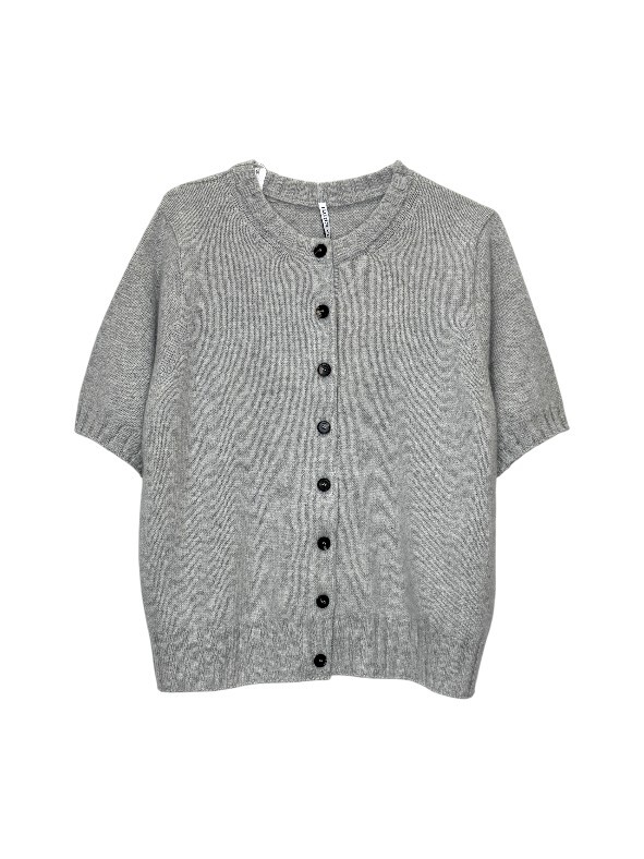 LIVIANA CONTI 短袖排釦小罩衫(淺灰)