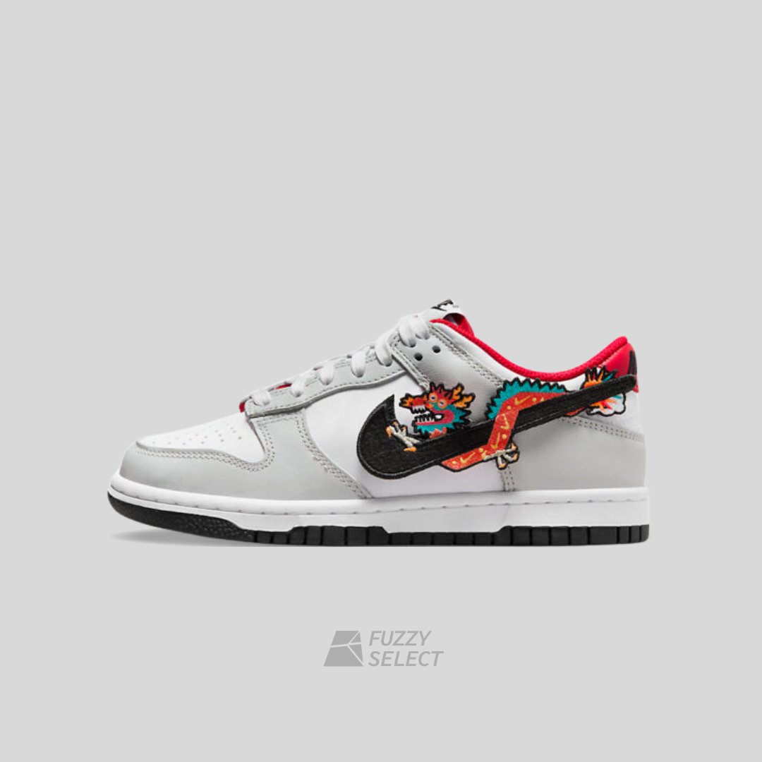 【逢甲FUZZY】Nike Dunk Low GS "Year of the Dragon" 灰白 龍年 魔鬼氈 新年限定 FZ5528-101