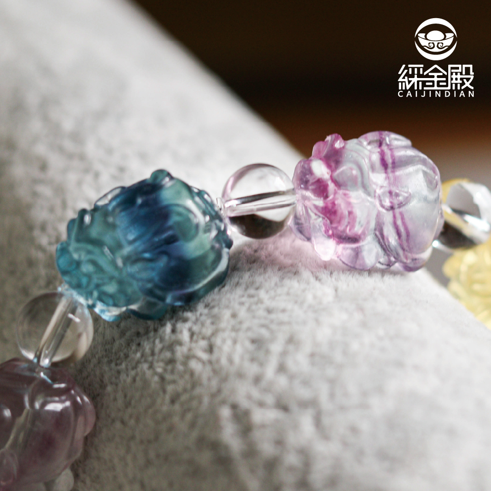 天然螢石貔貅手鍊｜平衡能量｜招財擋煞｜緩解壓力｜防小人【綵金殿】