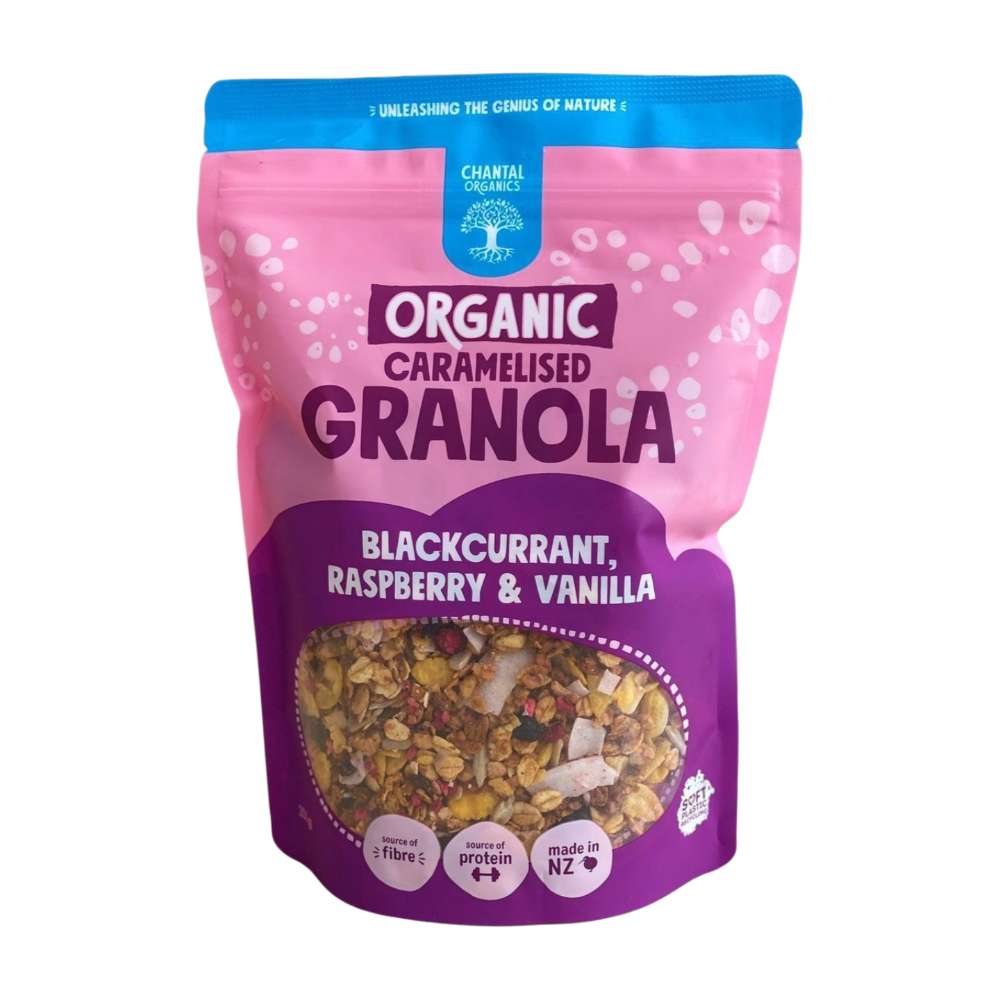 Chantal Organics 有機黑加侖、覆盆子和雲呢拿格蘭諾拉麥片 (最佳食用日期為2026年5月12日)