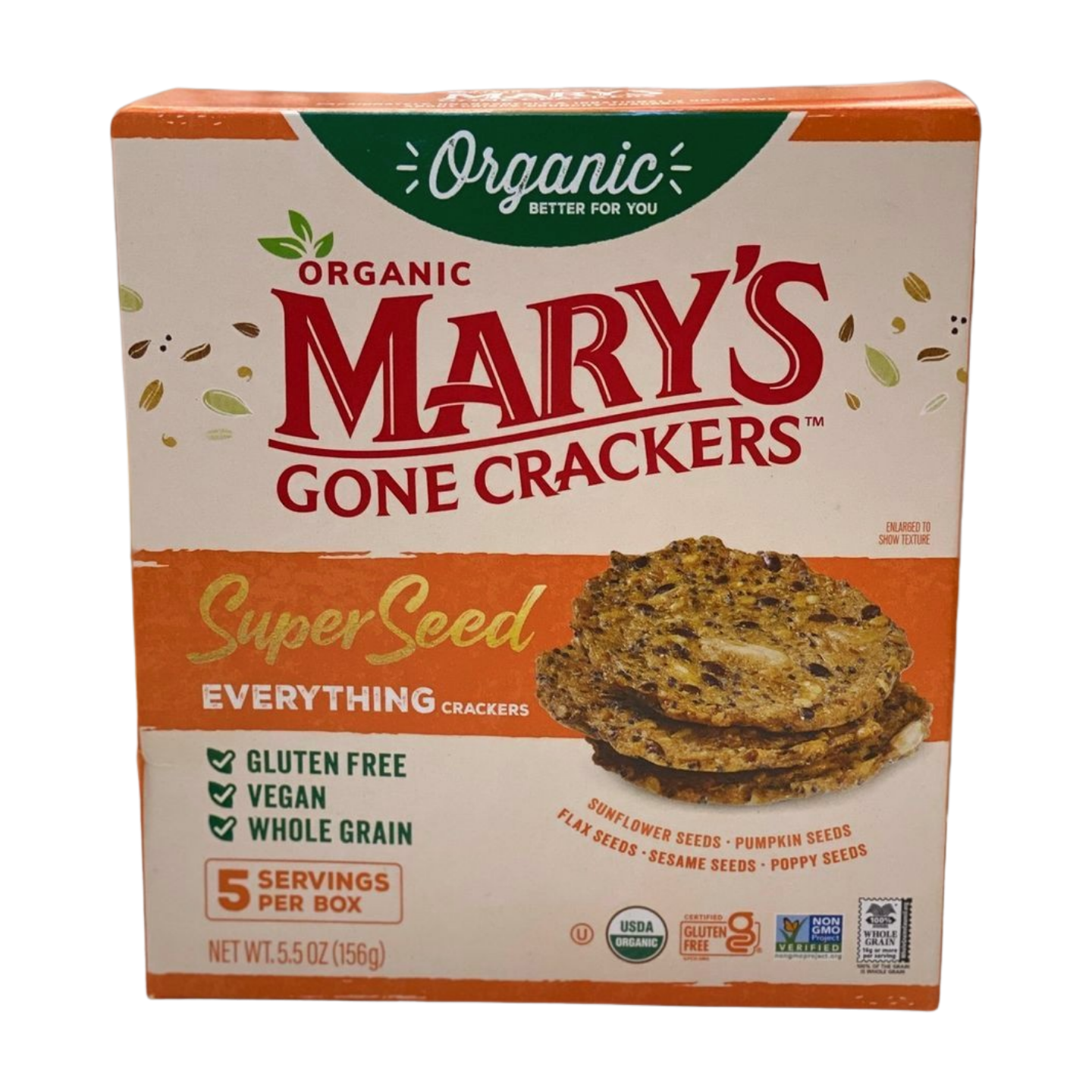 Mary‘s Gone有機超級種子無麩質餅乾 (最佳食用日期為2026/3/13)