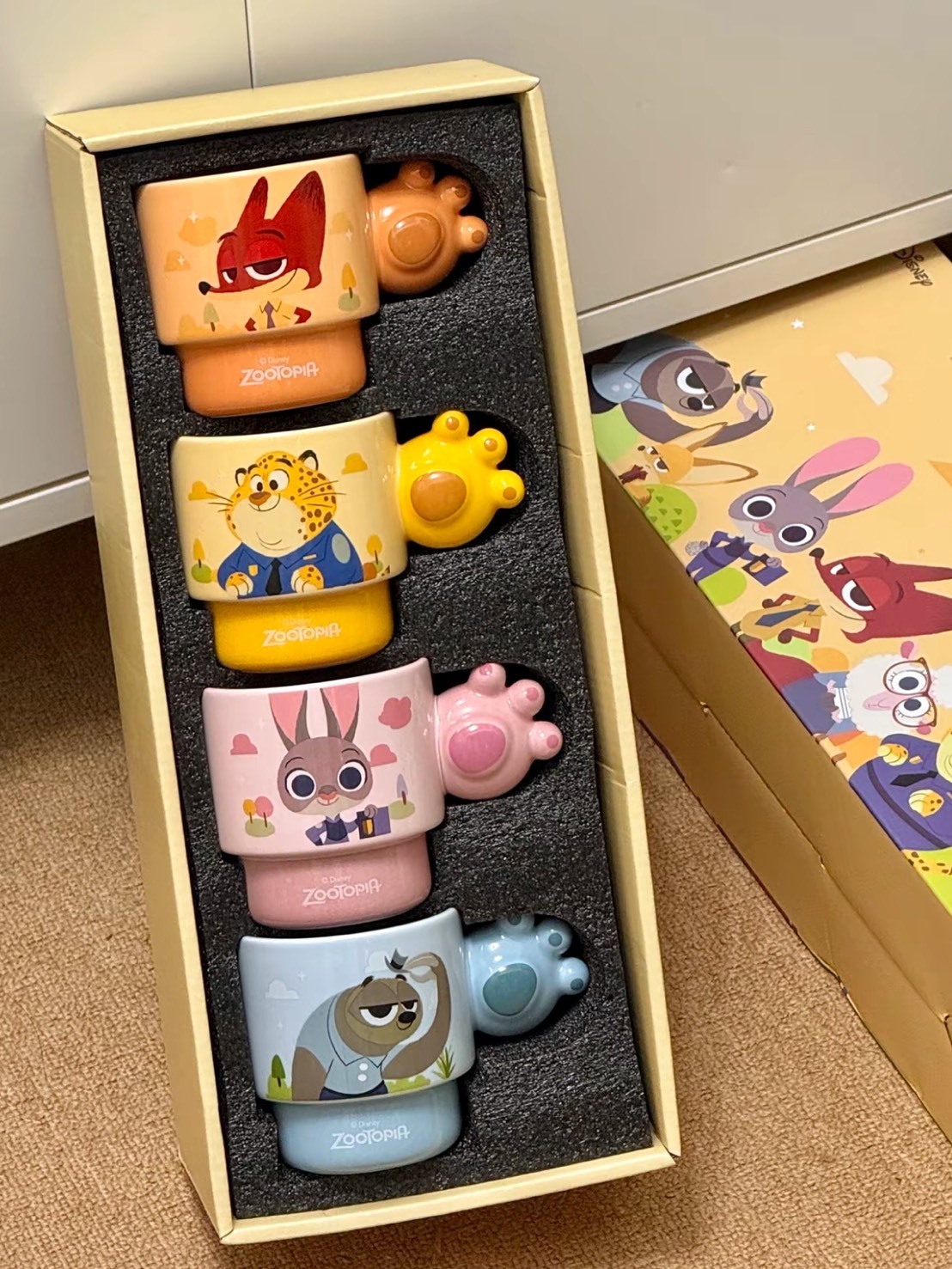 動物方城市 聯名款 陶瓷疊疊杯 4件禮盒套組