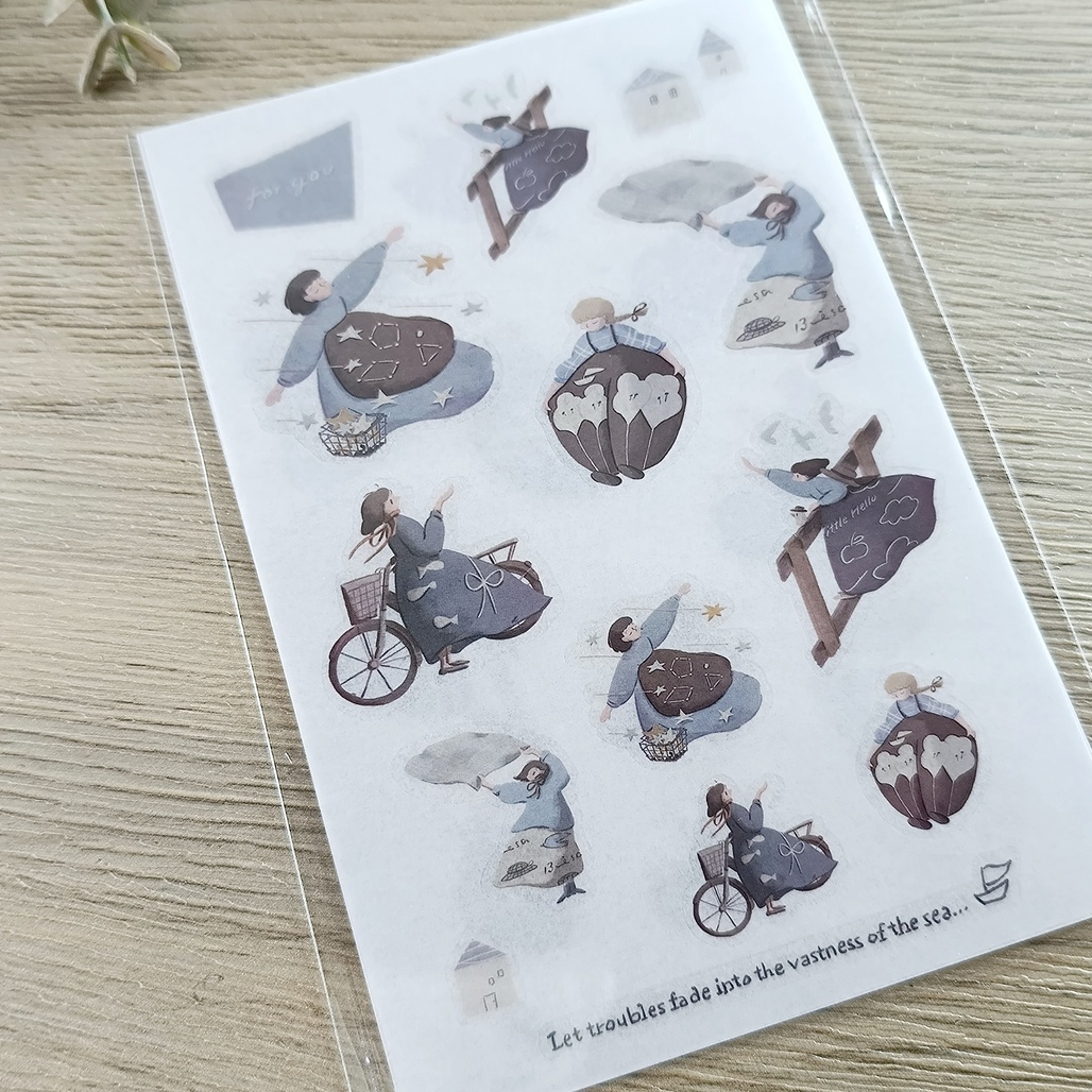 山泥泥．海的留言板 轉印貼紙