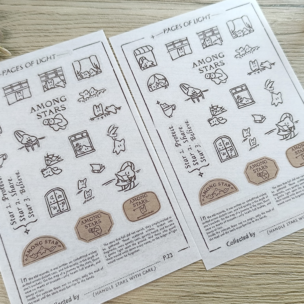 山泥泥．PAGES OF LIGHT 轉印貼紙