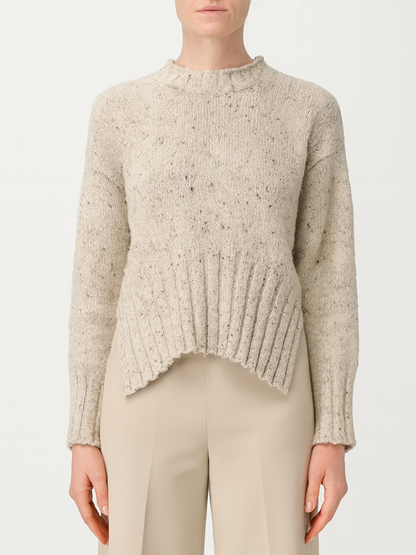 LIVIANA CONTI 側開叉短版毛衣(米)