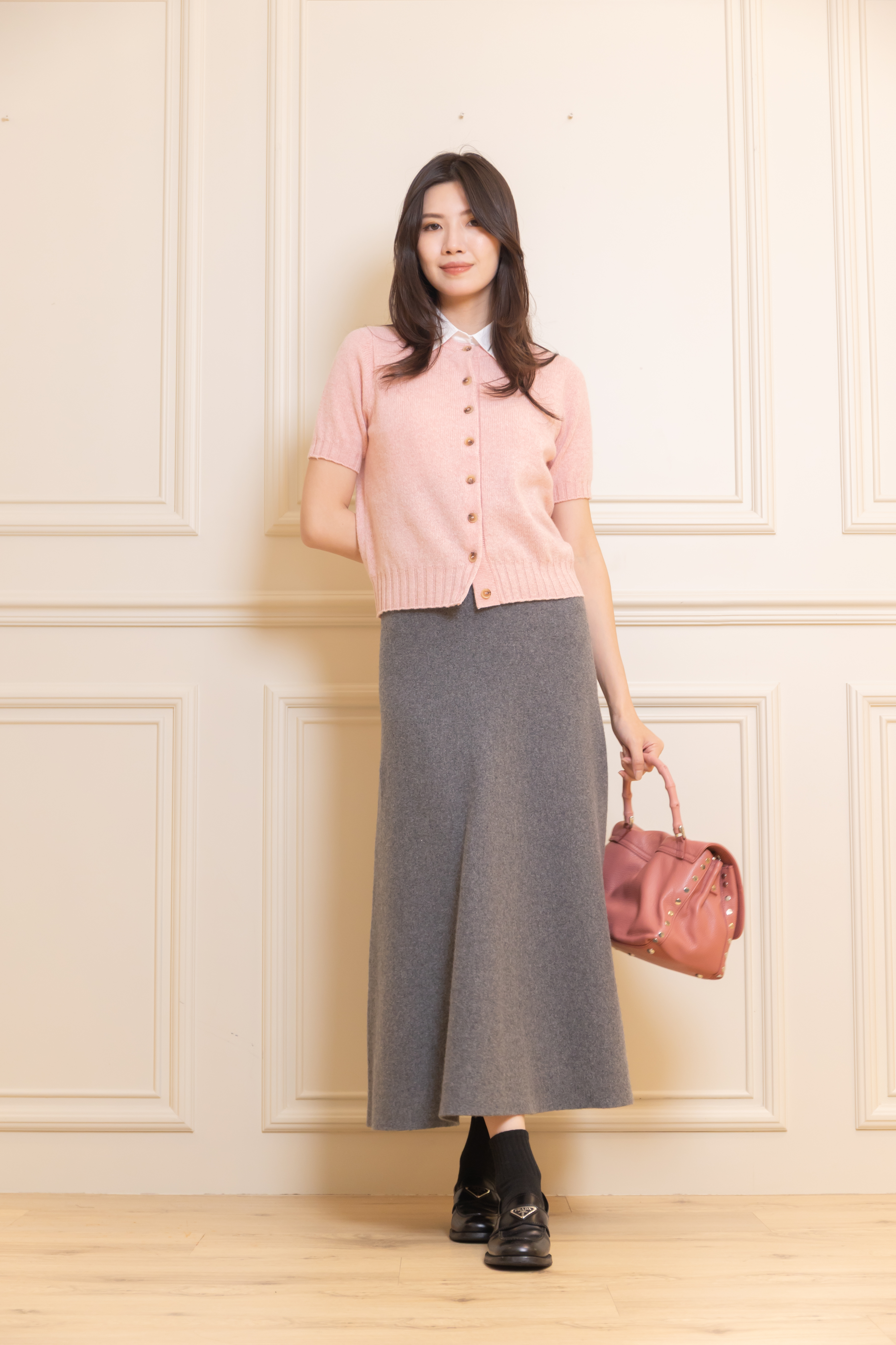 LIVIANA CONTI 羊絨針織裙(灰)