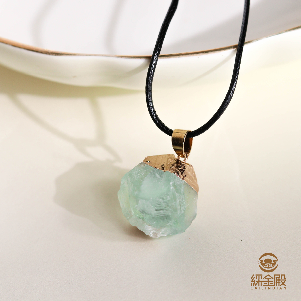 螢石-天然原礦項鍊｜生命靈數4｜擋負能量｜心輪｜平衡輪脈【綵金殿】