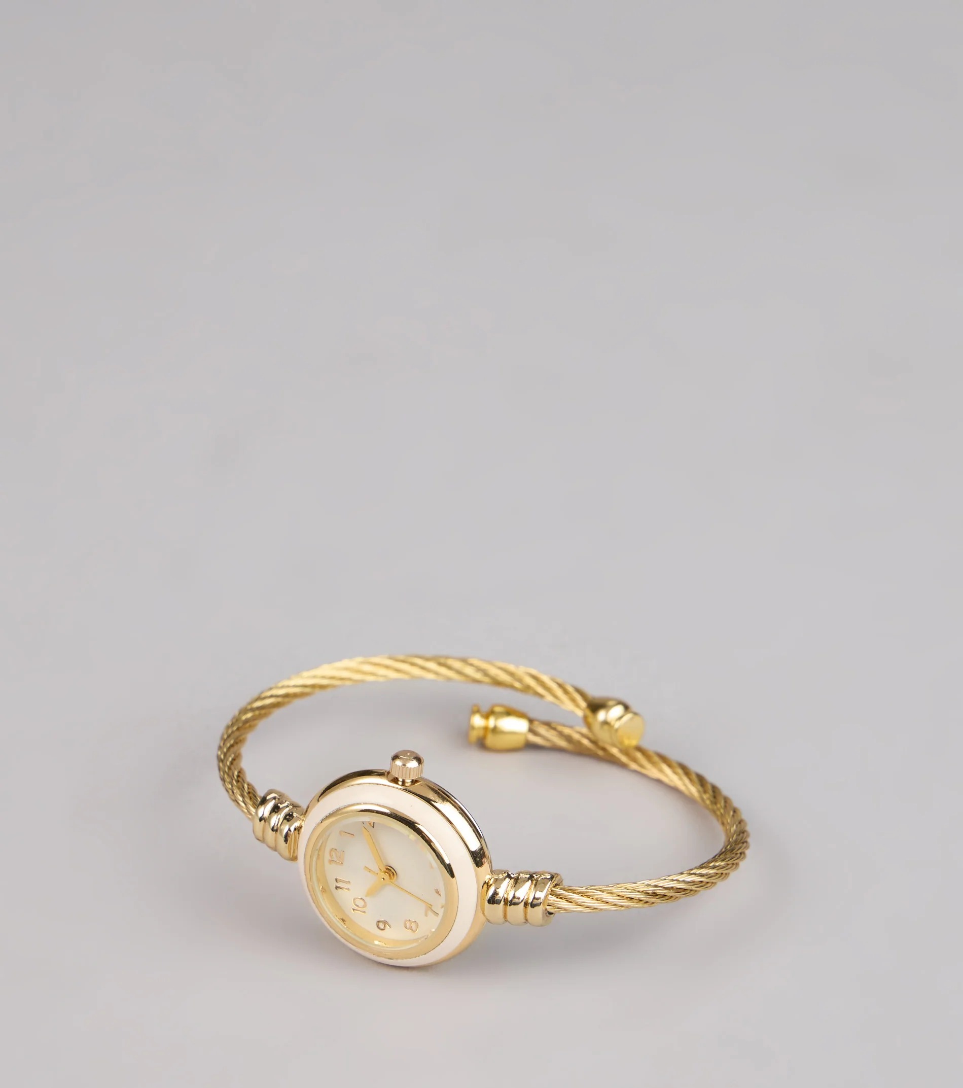 Retro Gold金色美國復古麻花鍊手錶