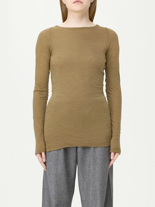 LIVIANA CONTI圓領羊毛內搭衣(淺駝)