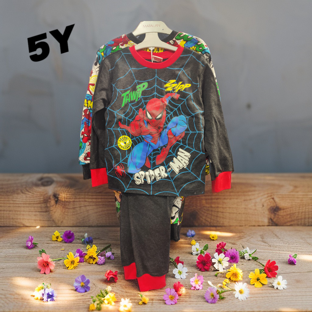 英國直送 spidermen  長袖 睡衣裝 2套裝  5Y  清貨價