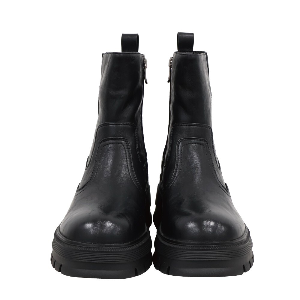 個性拼接厚底短靴 -2色