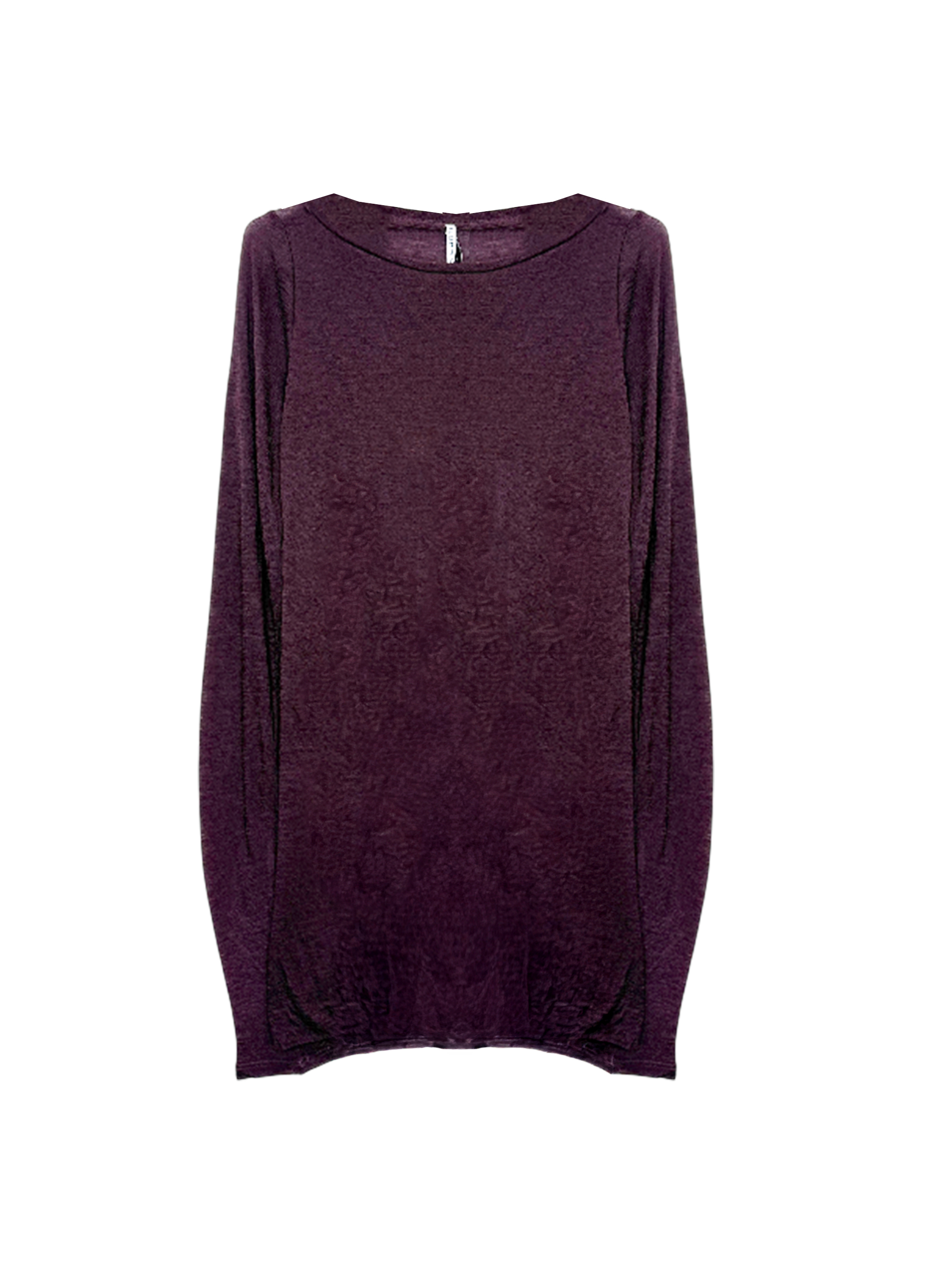 LIVIANA CONTI圓領羊毛內搭衣(酒紅)