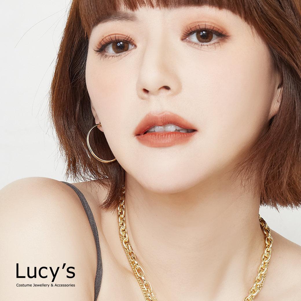 素面C型 夾式耳環 (二色) (125831/125832)