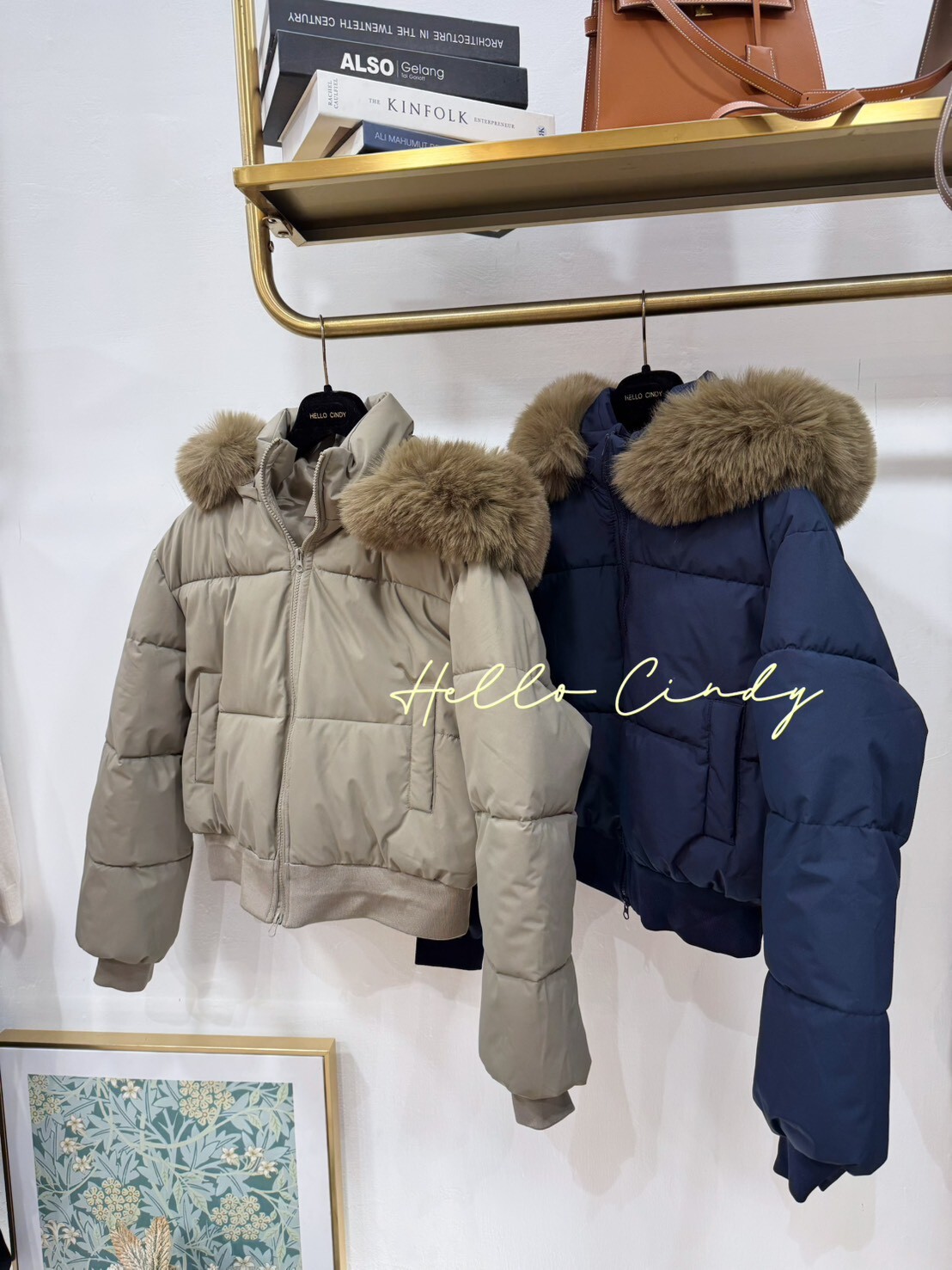 B12036 超可愛的澎澎毛連帽鋪棉外套