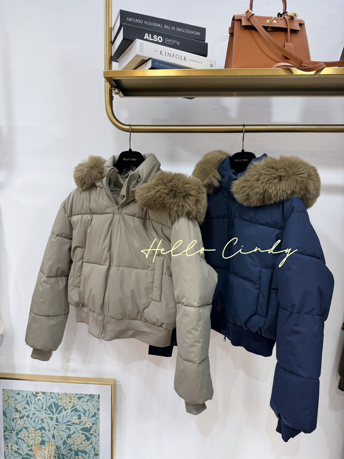 B12036 超可愛的澎澎毛連帽鋪棉外套