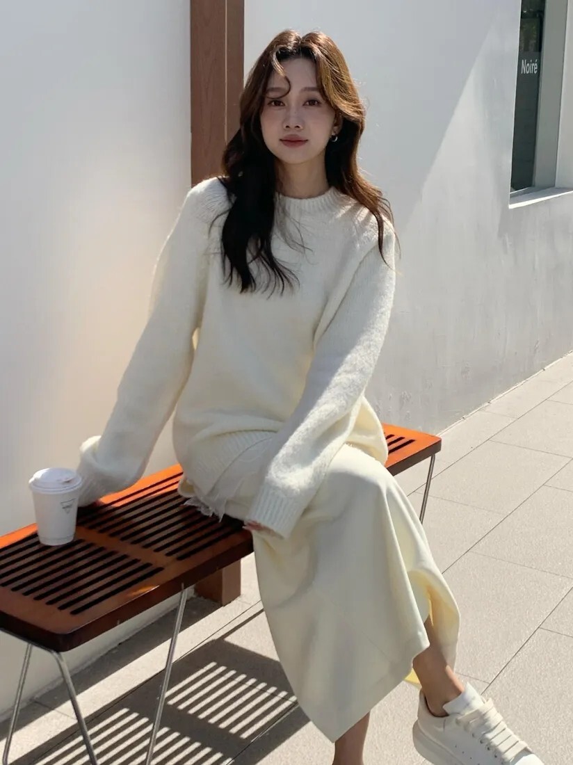 顯瘦感後開衩造型挺版鉛筆裙長裙-S-M / 3色 (Elegant & Love)