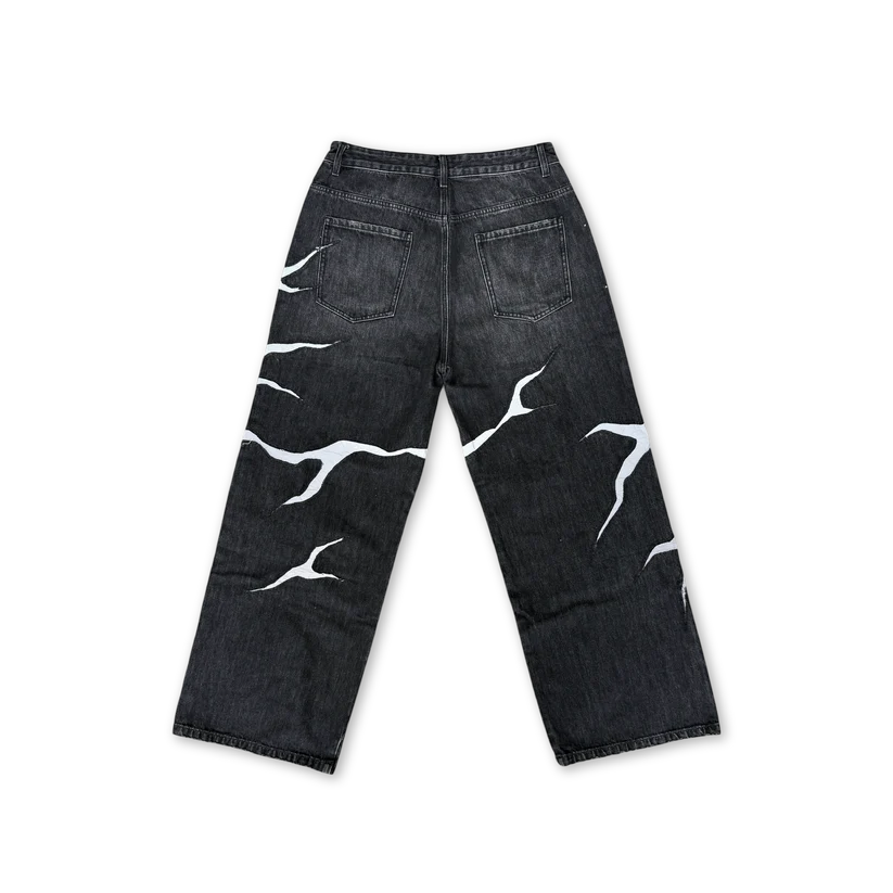 None None NNDP Cracked Denim Jeans