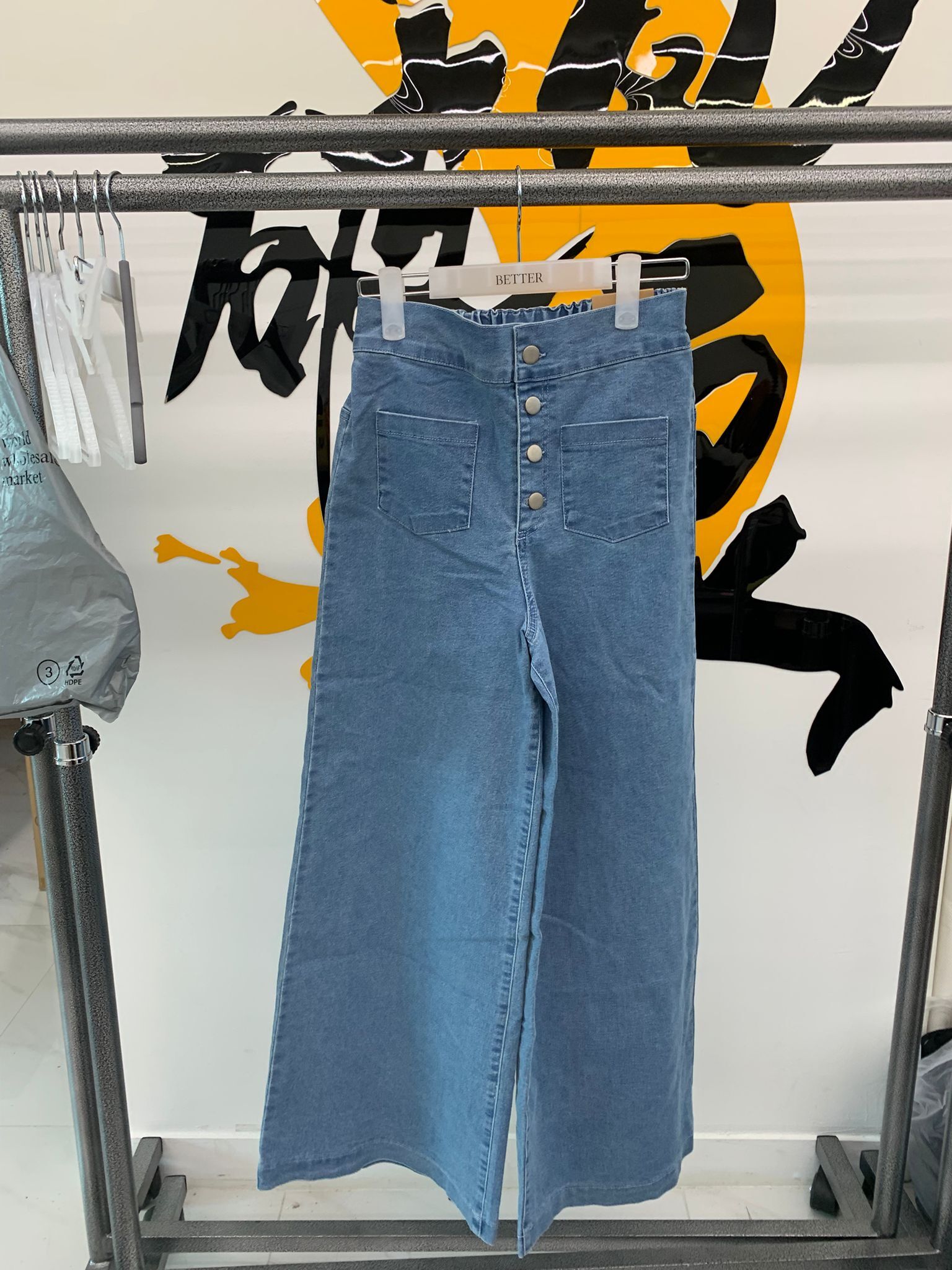 🇰🇷 韓國牛仔闊腿褲 (清貨價貨品，不設退換）（K12 AT471）