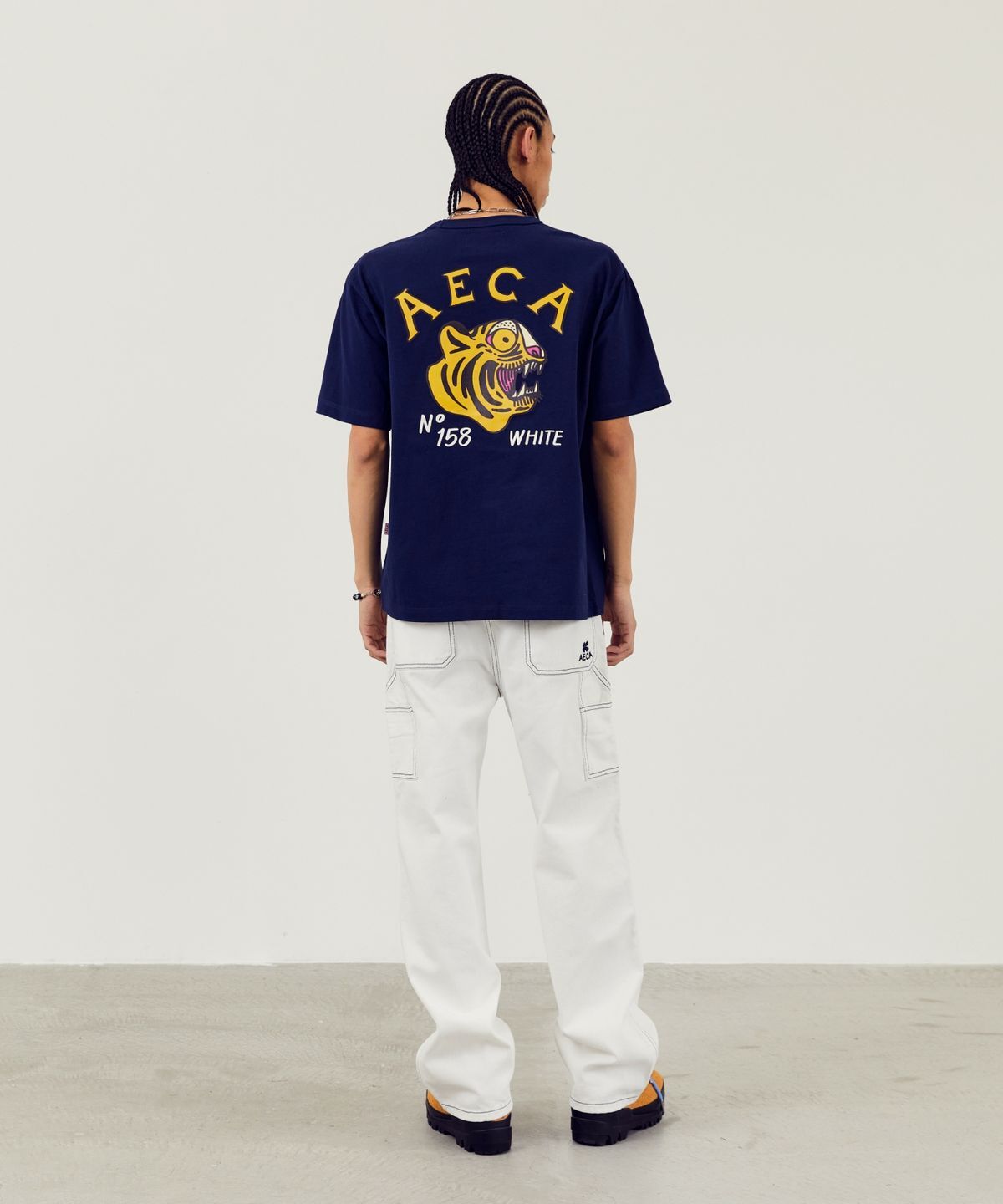 AECA TIGER HALF SLEEVE TEE NAVY SSBDTTSSO017A2LB
