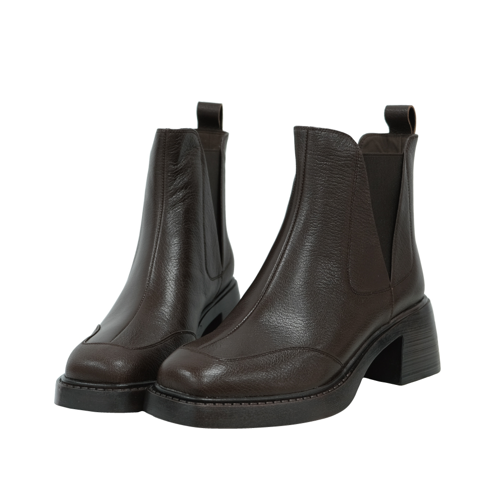 經典方頭V口短靴 -2色