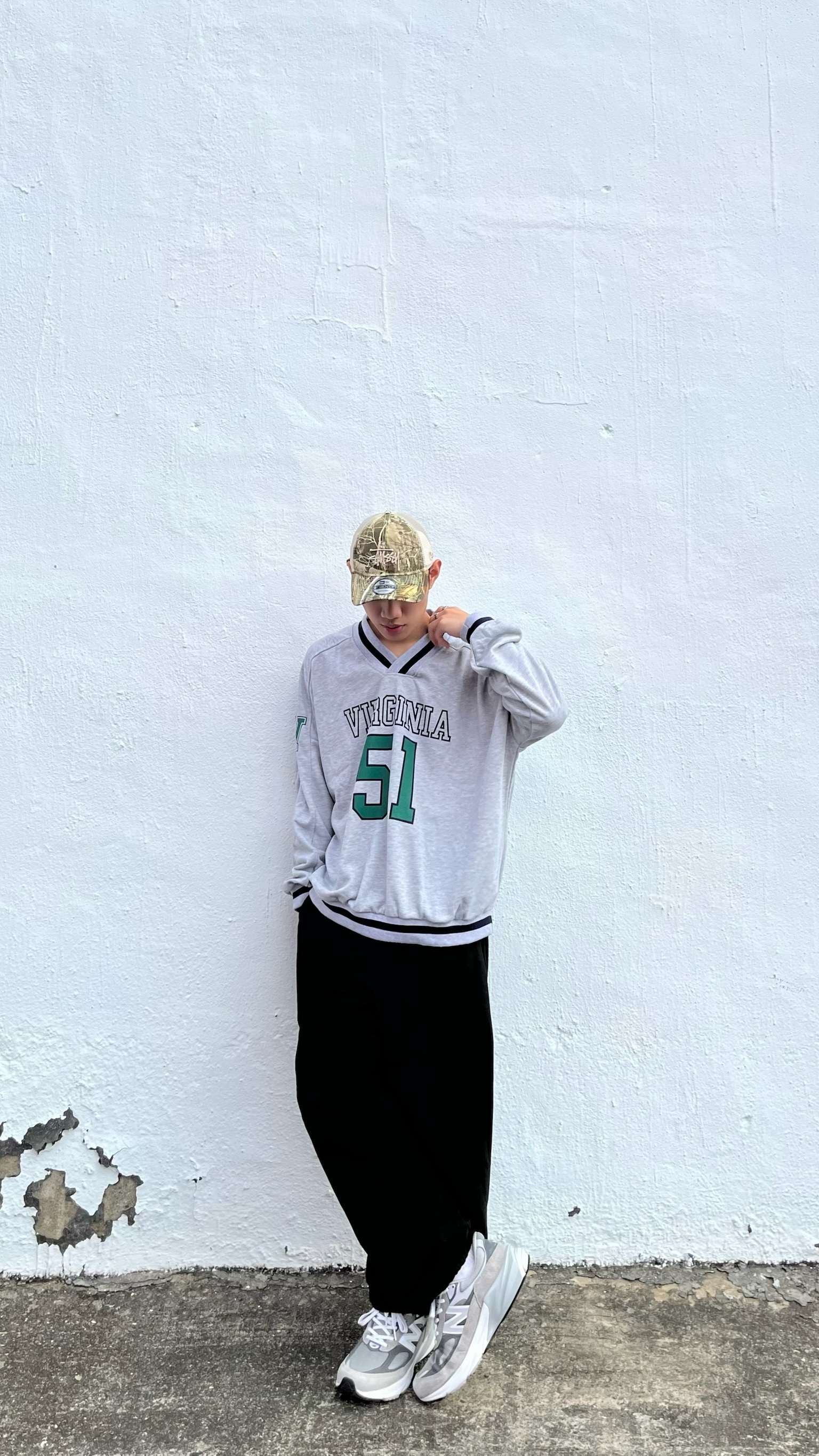 VIRGINIA 51 V領撞色棒球大學Tee ( 3colors )