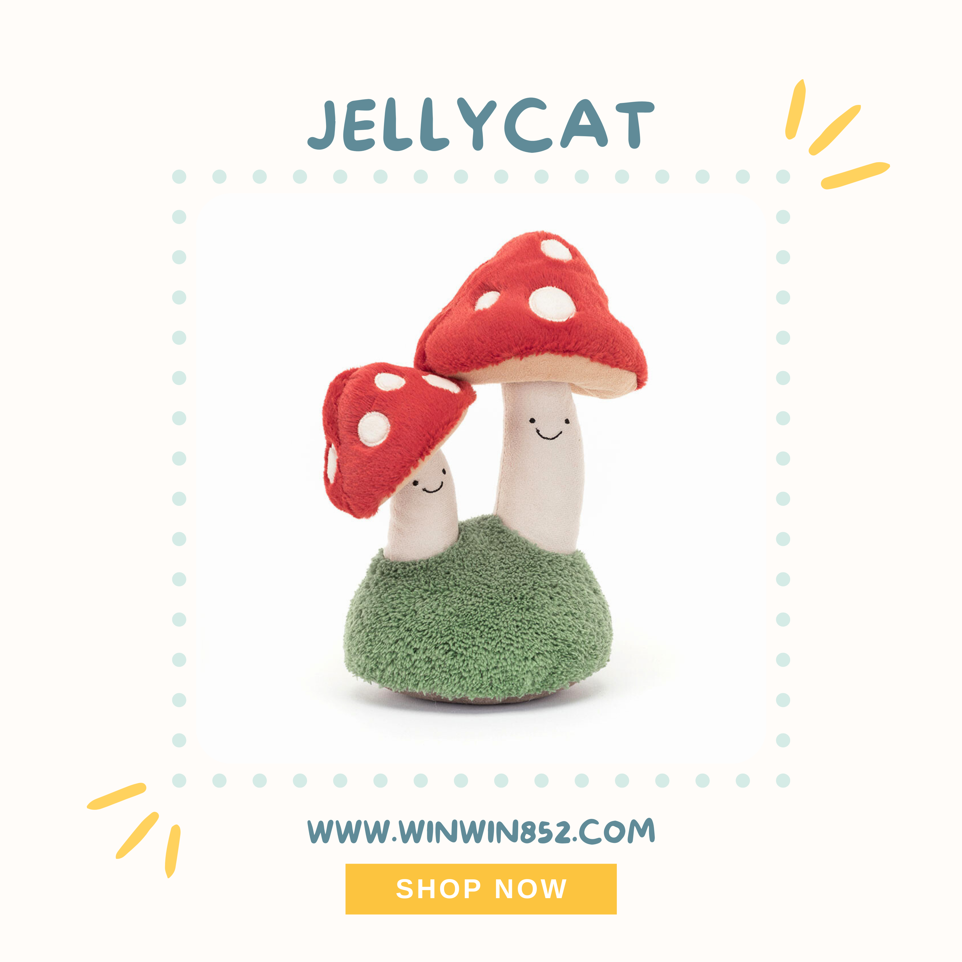 Jellycat Amuseables Pair of Toadstools