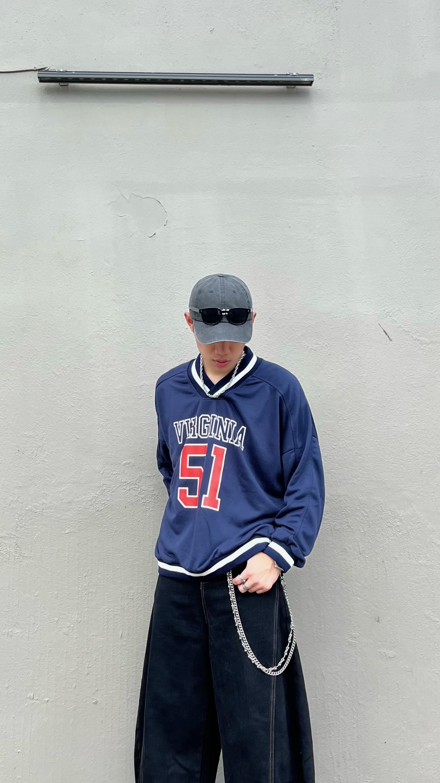 耳機造型雙鏈條褲鏈 醫療鋼