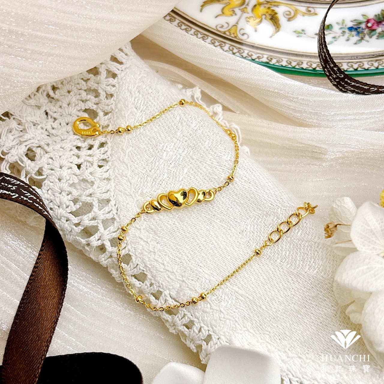 心漾-小 黃金手鍊/黃金項鍊/編織金手鍊