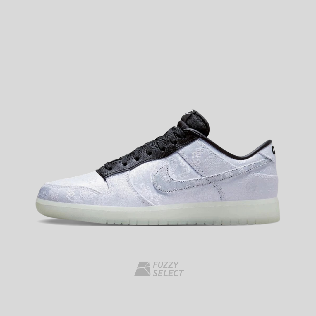 【逢甲 FUZZY】CLOT x FRAGMENT x Nike Dunk Low 白絲綢 三方聯名 FN0315-110