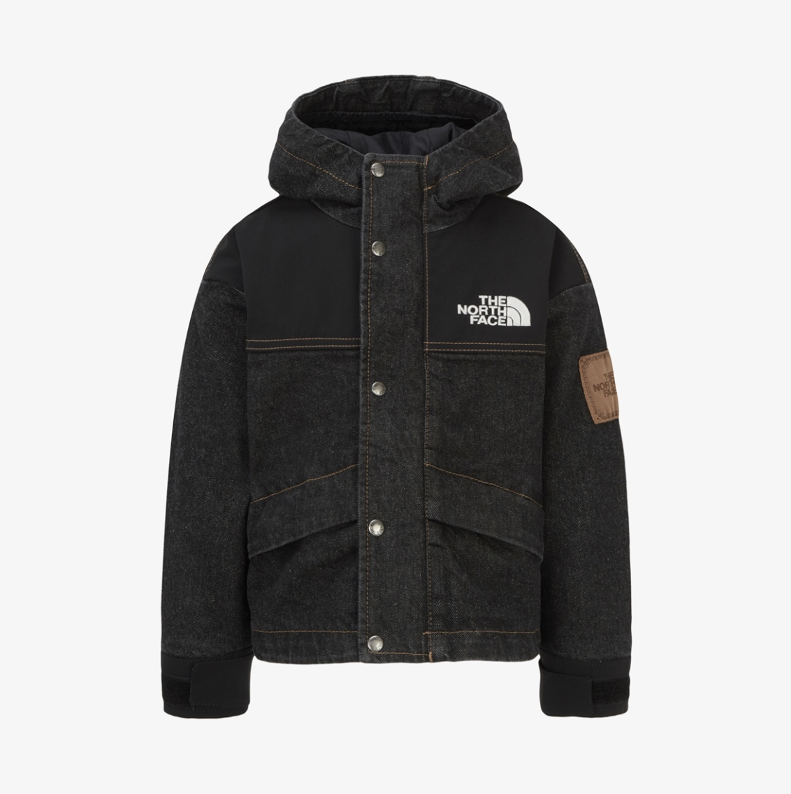 【現貨】The North Face K'S NOVELTY MOUNTAIN JACKET 北臉 大童 拼接牛仔連帽外套