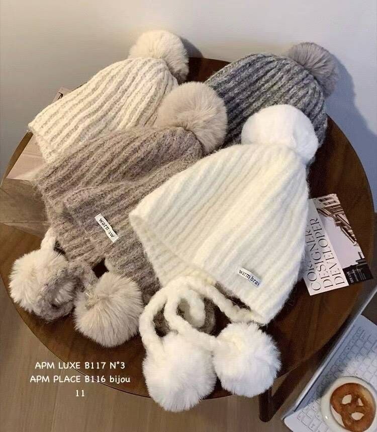 BN5351 毛毛球直坑紋冷帽