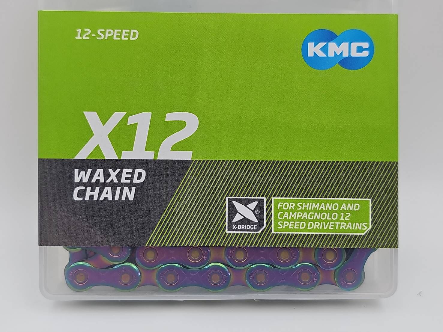 KMC X12W 12S 蠟鏈條 極光藍蠟鏈條 KMC GO WAXED 腊鏈條 預上腊鏈條 上好腊的鏈條 上蠟12速鏈條 極光藍