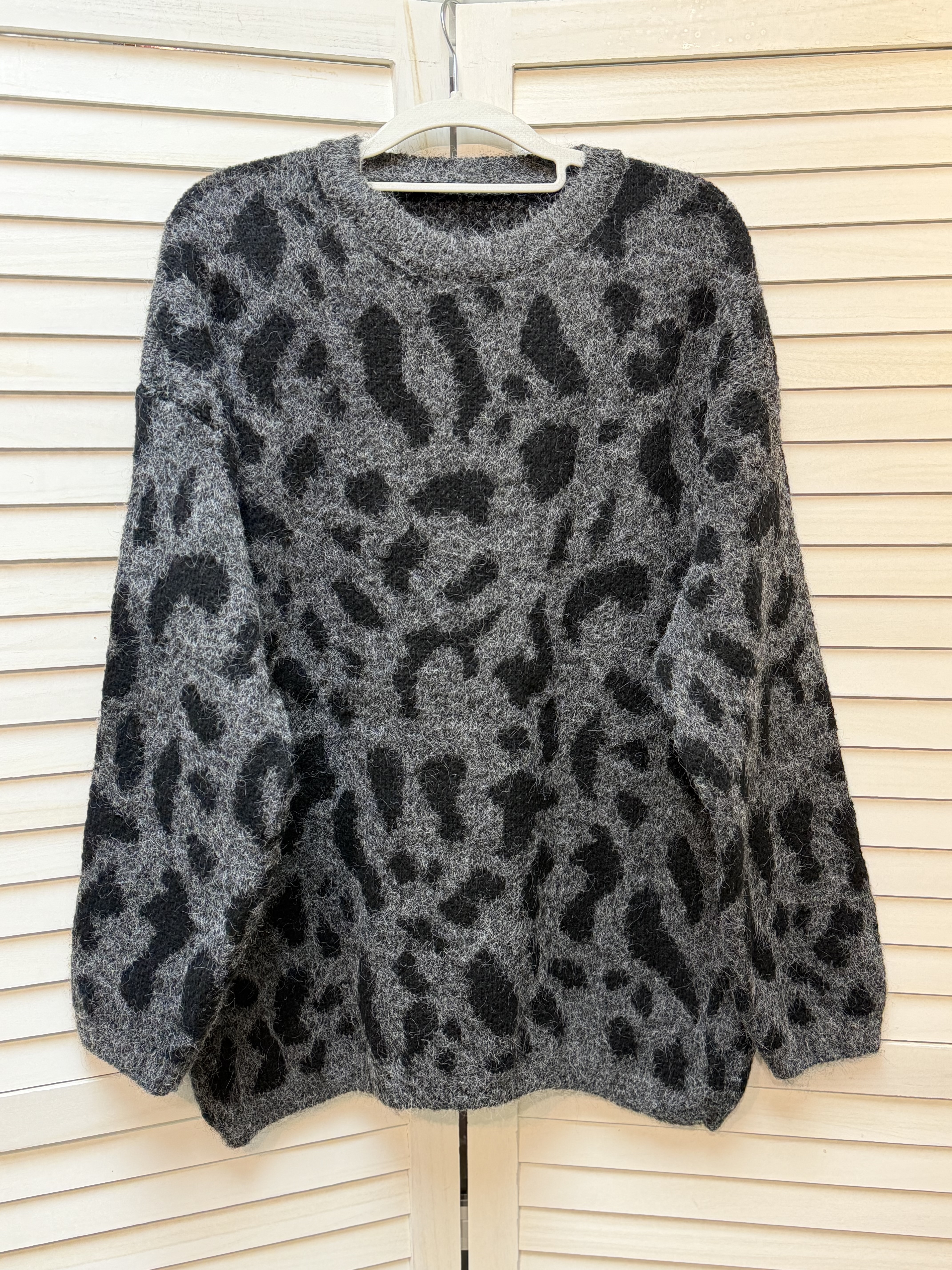 G39 韓國 豹紋針織TOP 胸48 長27