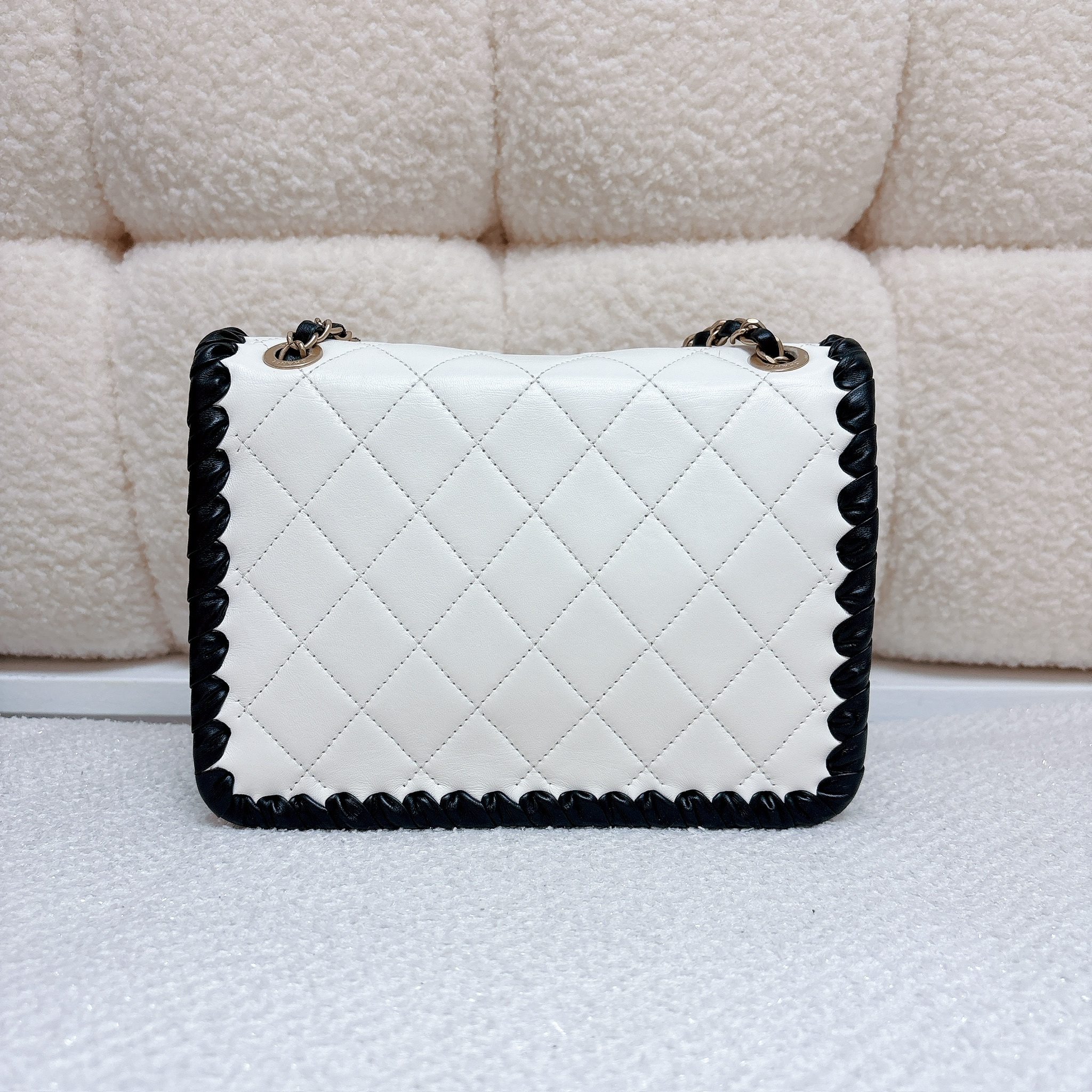 Chanel Romance Flap Bag - White & Black / Ghw