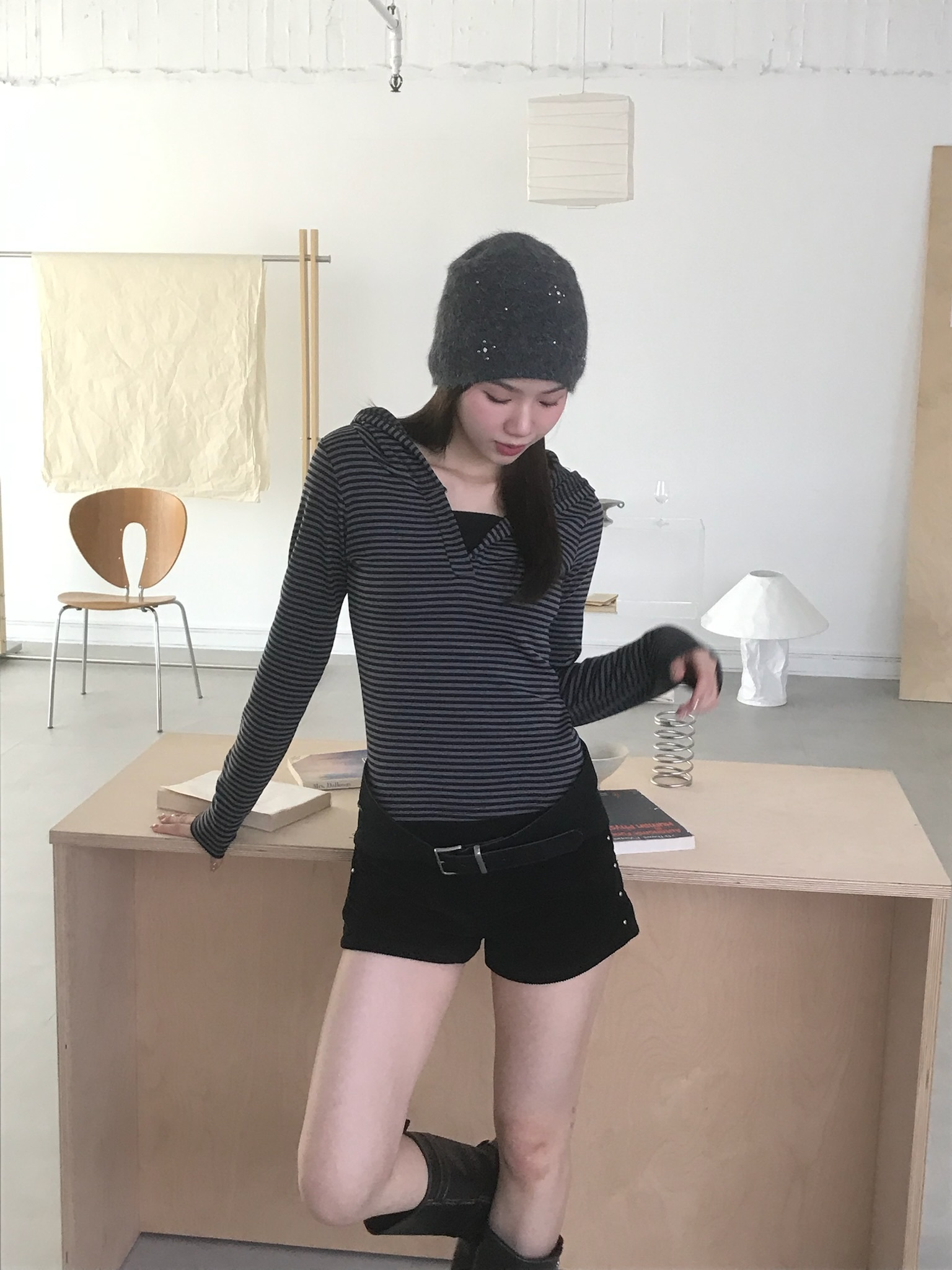 Corduroy Rhinestone Shorts #短褲