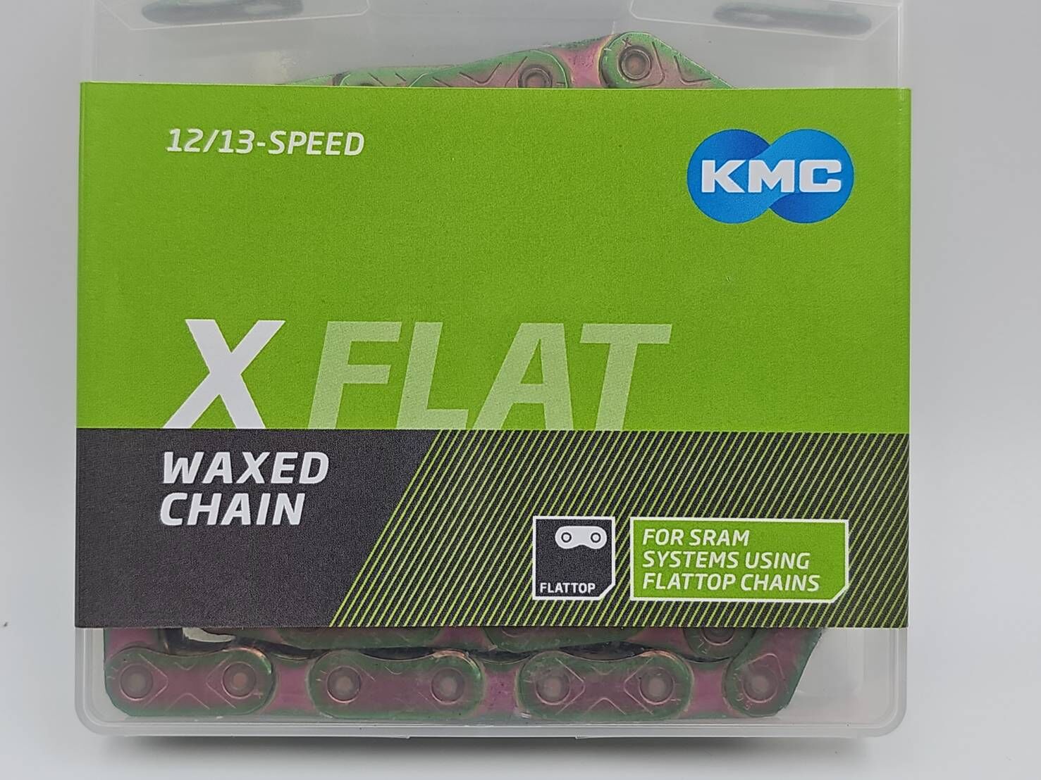 KMC 12S X FLAT W-AURORA PINK 12速預上蠟鏈條 適用 SRAM平頂 腊鏈條 126目 極光粉 上好腊的鏈條 預上腊鏈條 上蠟鏈條
