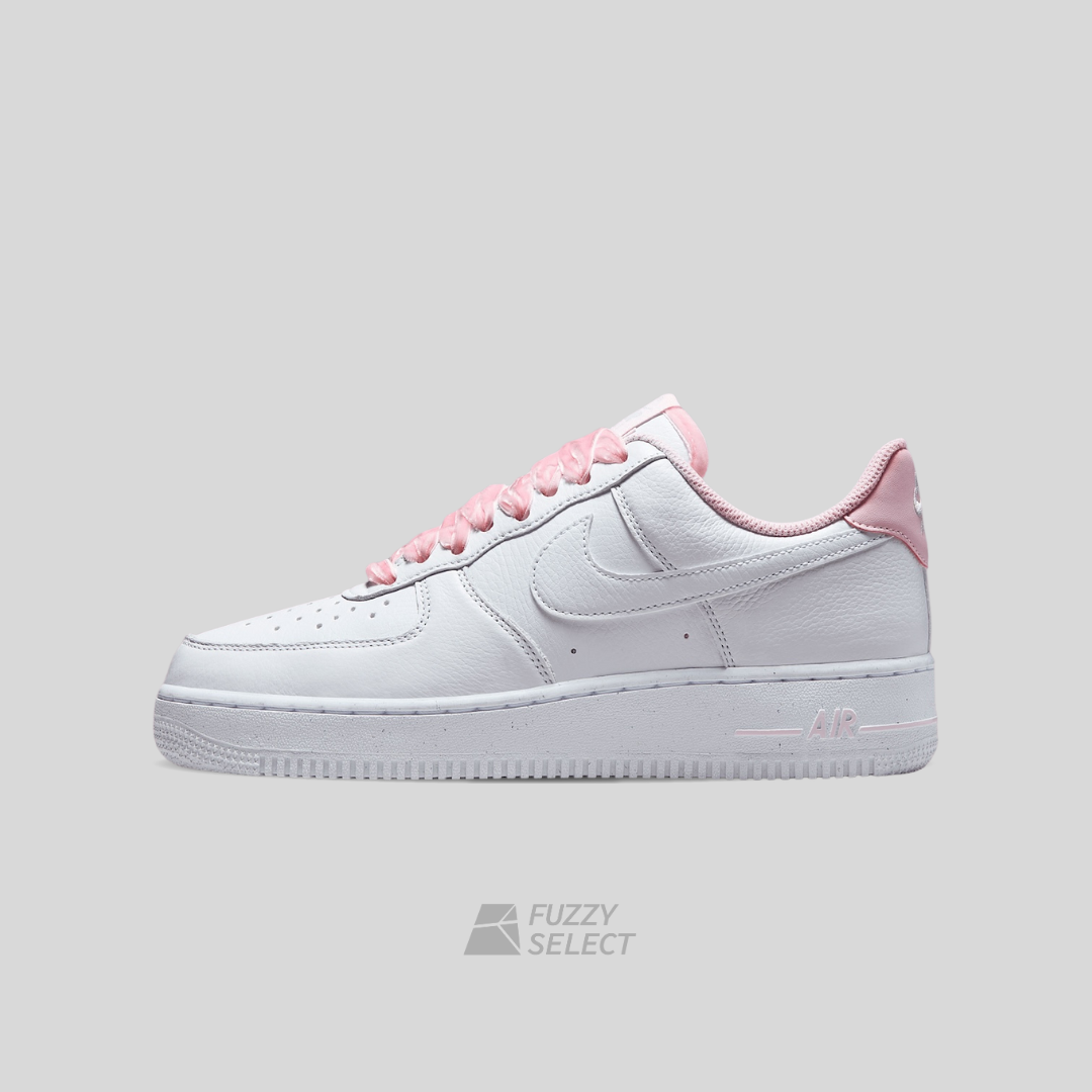 【逢甲 FUZZY】W Nike Air Force 1 "Pink Foam" 天鵝絨鞋帶 白粉紅 HV4403-601