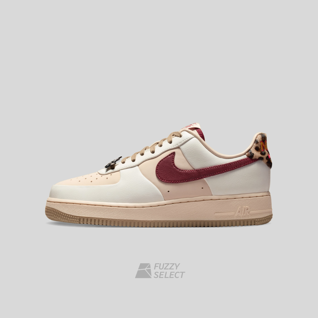 【逢甲 FUZZY】W Nike Air Force 1 "Pearl White"  豹紋 米紅 IM7510-262