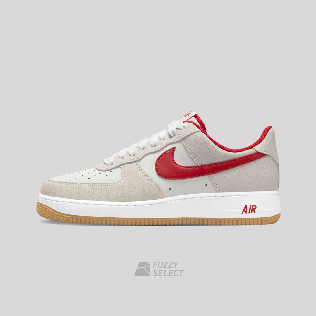 【逢甲 FUZZY】Nike Air Force 1 "Varsity Red" 麂皮 灰紅 卡其底 IB6388-101