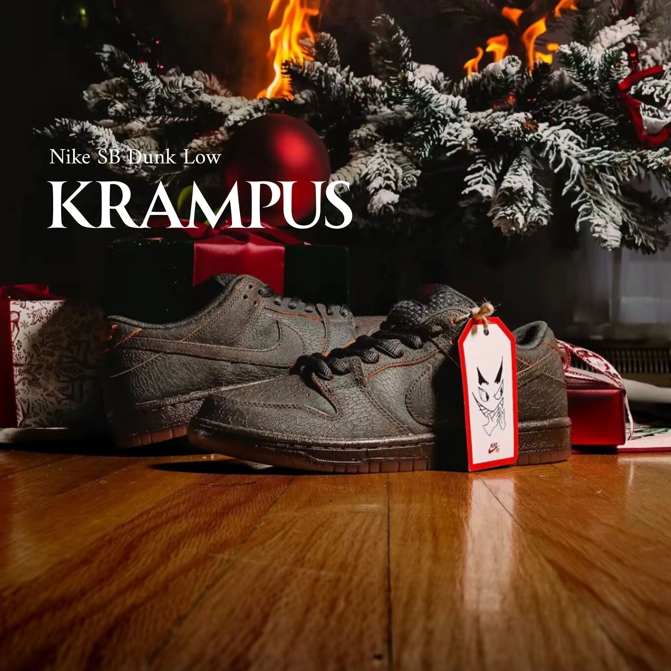 NICEDAY 代購 Nike SB Dunk Low Pro Krampus 黑暗怪誕 裂紋 火 火爐 棕色 摩卡 深咖啡 特殊 HV1668-001