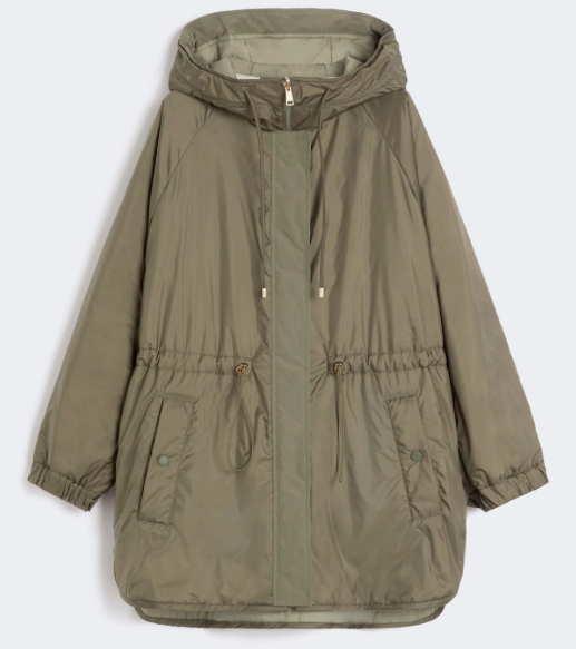 1LN0902-161 MAX MARA Reversible Water-Repellent Canvas Parka - Kaki #WE5496015106033 (C-BR-E)