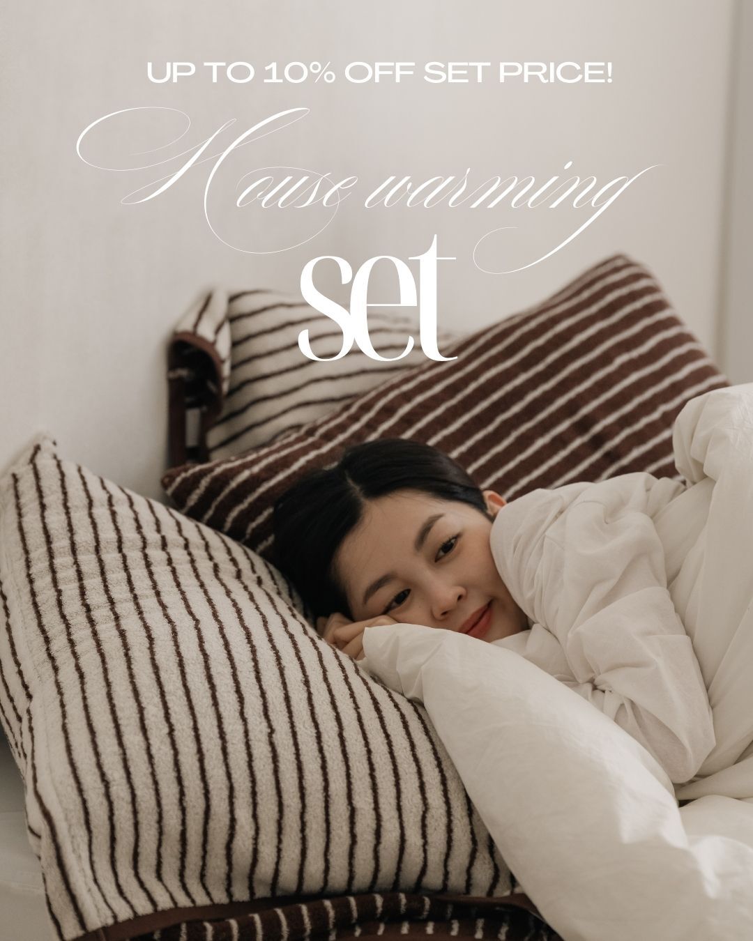 Deareal | ALL-IN-ONE House Warming Set (Brunch towel 4pcs+ Hand Towel 2pcs + Pillow Case 2pcs + Bath Towel 1pcs)