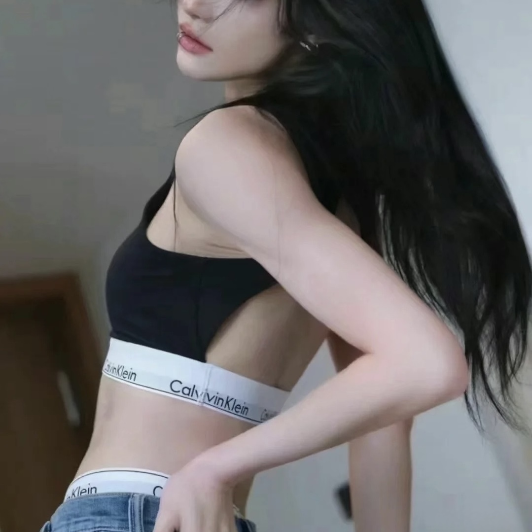 CALVIN KLEIN 露背 休閒 運動 背心 彈力 黑白 女款