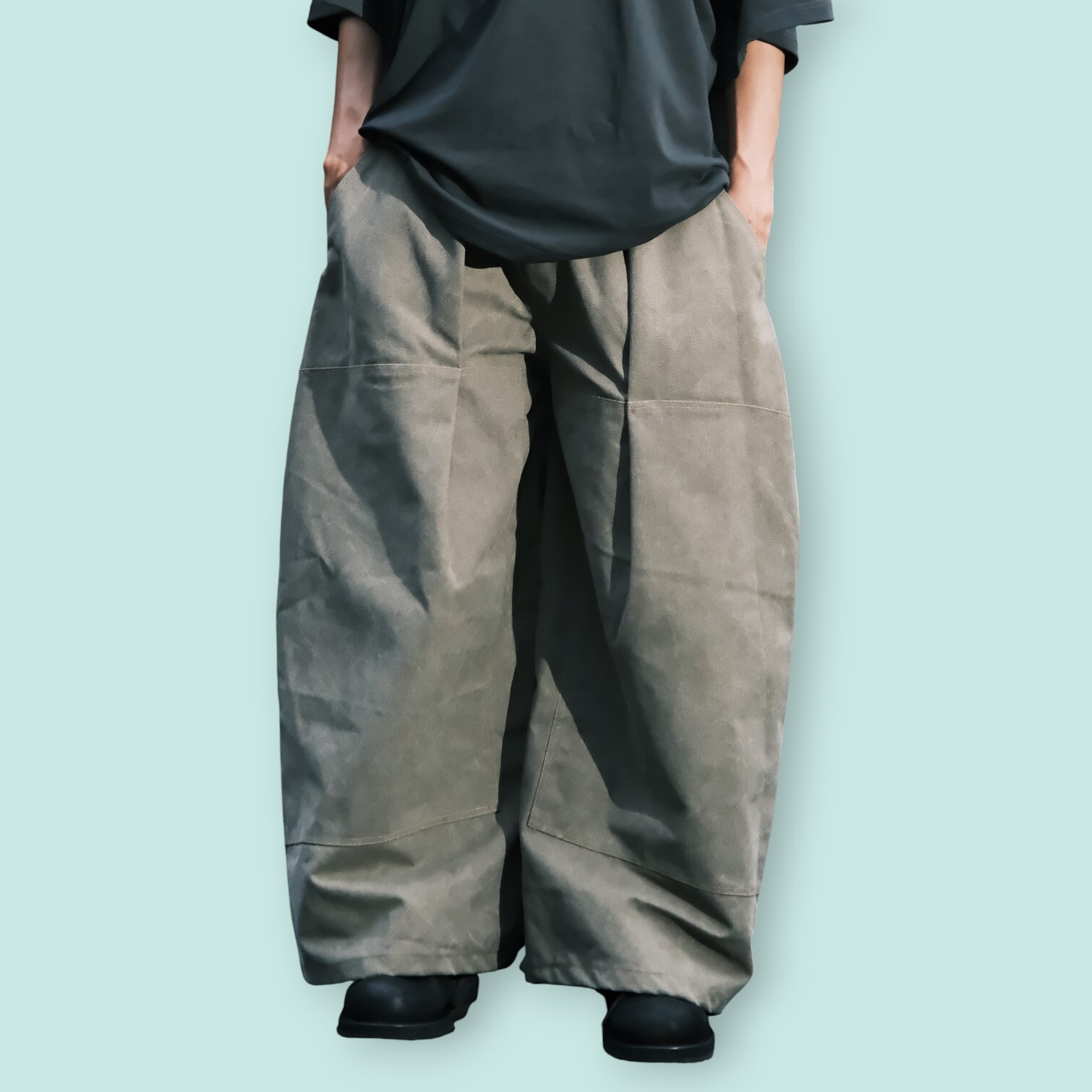 2025AW P-23 M-EX PANTS 水洗 洗舊 復古 超硬挺 寬版 彎刀褲 長褲 褲子 現貨 P23F2510 / P23F2511